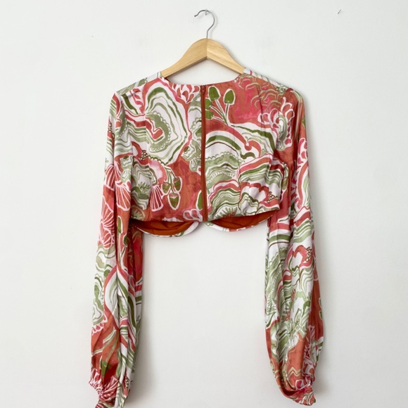 Andrea Iyamah Behati crop top in mushroom - Picture 9 of 10